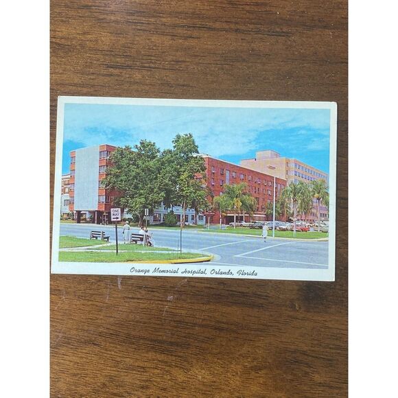 Vintage Orlando Florida Orange‎ Memorial Hospital Postcard FL White Bordered - Picture 1 of 7